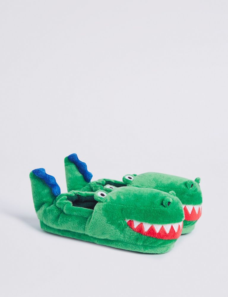 Kids’ Crocodile Slippers (5 Small - 12 Small) 1 of 4
