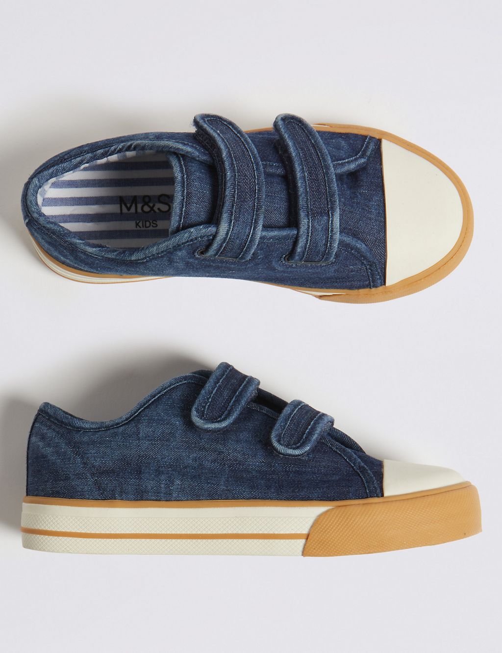 Kids’ Denim Trainers (5 Small - 12 Small) 1 of 5