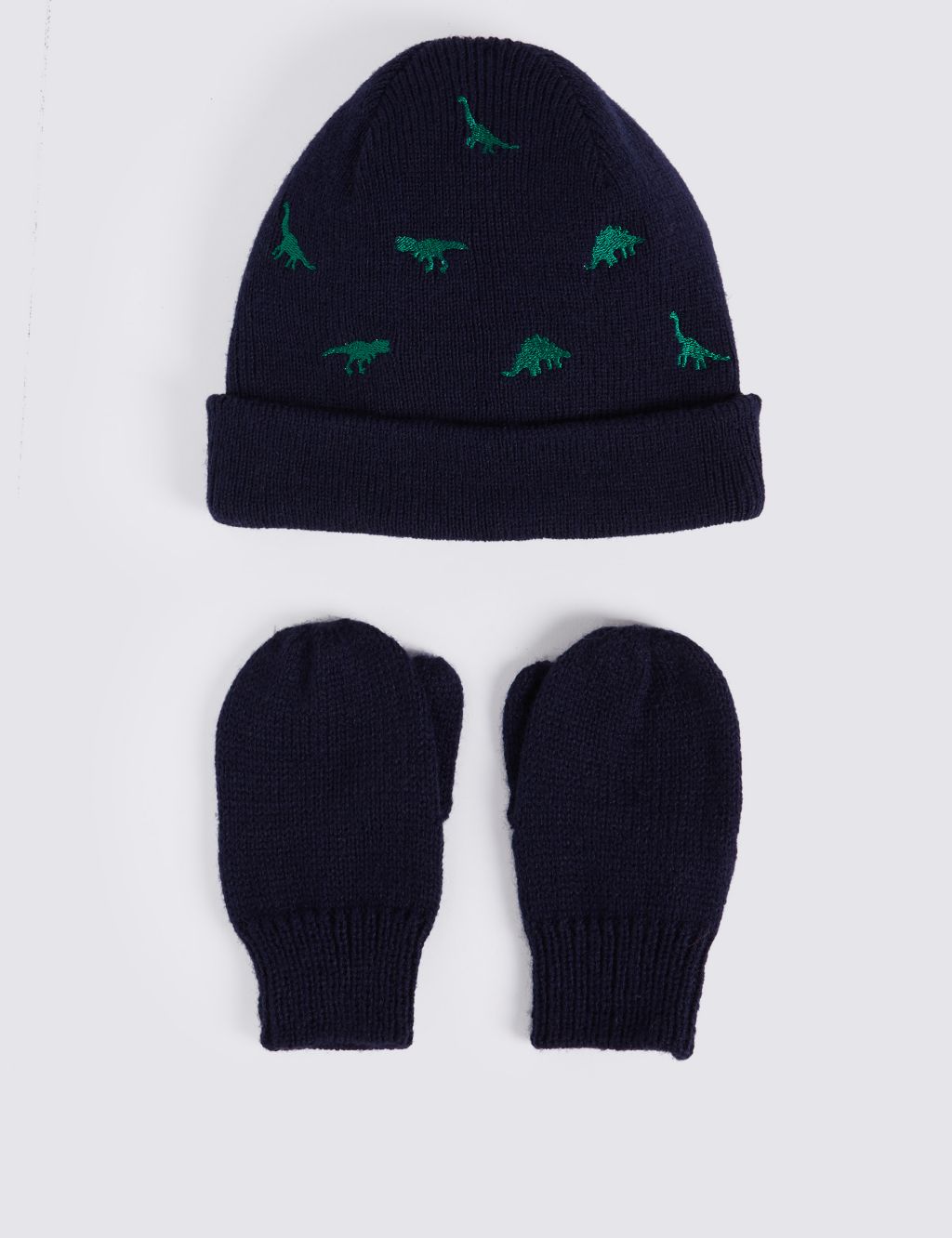 Kids' Embroidered Hat & Mittens Set 1 of 2
