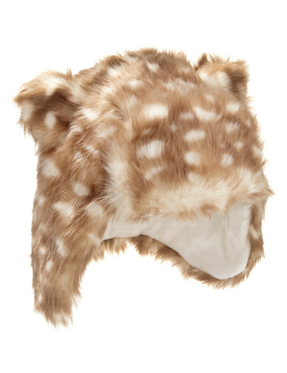 Kids' Faux Fur Animal Trapper Hat Image 1 of 2