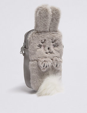 Kids’ Faux Fur Bunny Cross Body Bag Image 2 of 4
