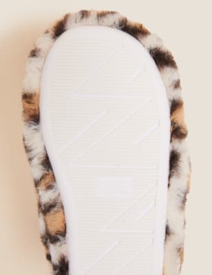 leopard print childrens slippers