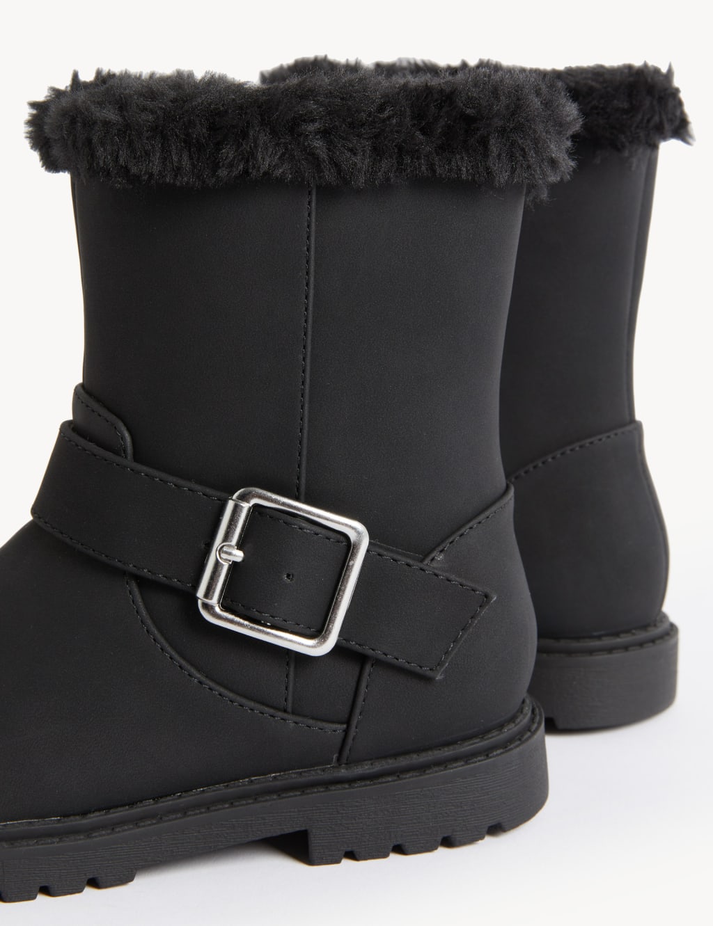 Girls fur trim sales boots