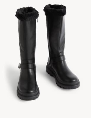 Black knee high boots for clearance kids