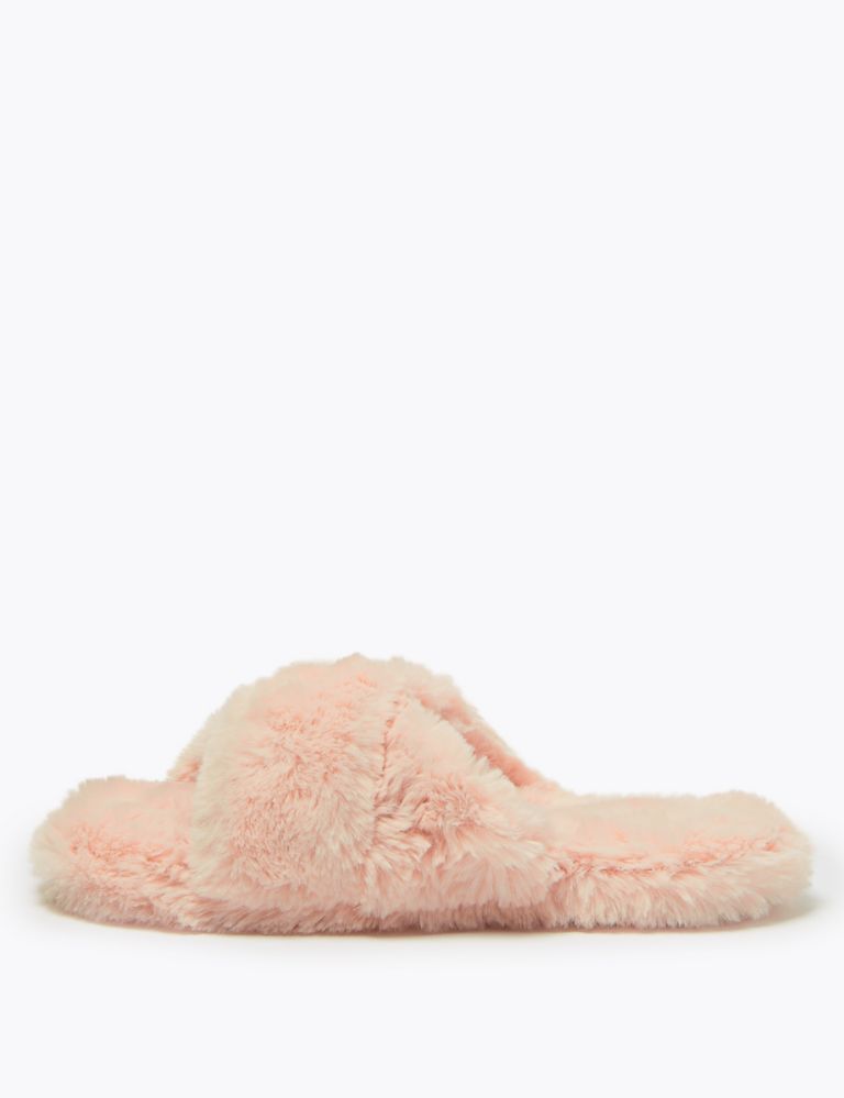 Kids’ Faux Fur Slider Slippers (13 Small - 6 Large) 3 of 5