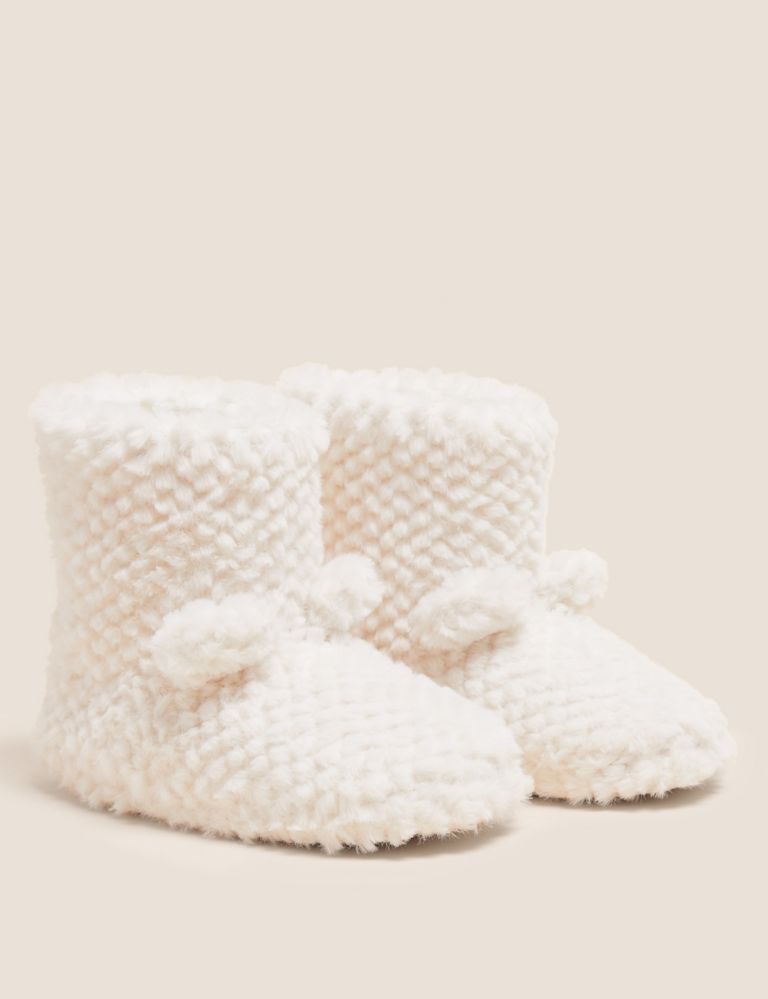 Kids' Faux Fur Slipper Boots (5 Small - 6 Large) 2 of 5