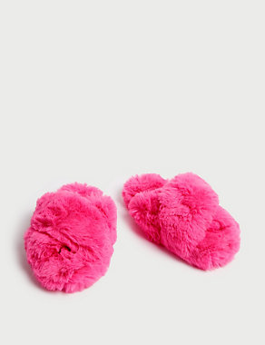 Kids' Faux Fur Slippers (13 Small - 6 Large) Image 2 of 4