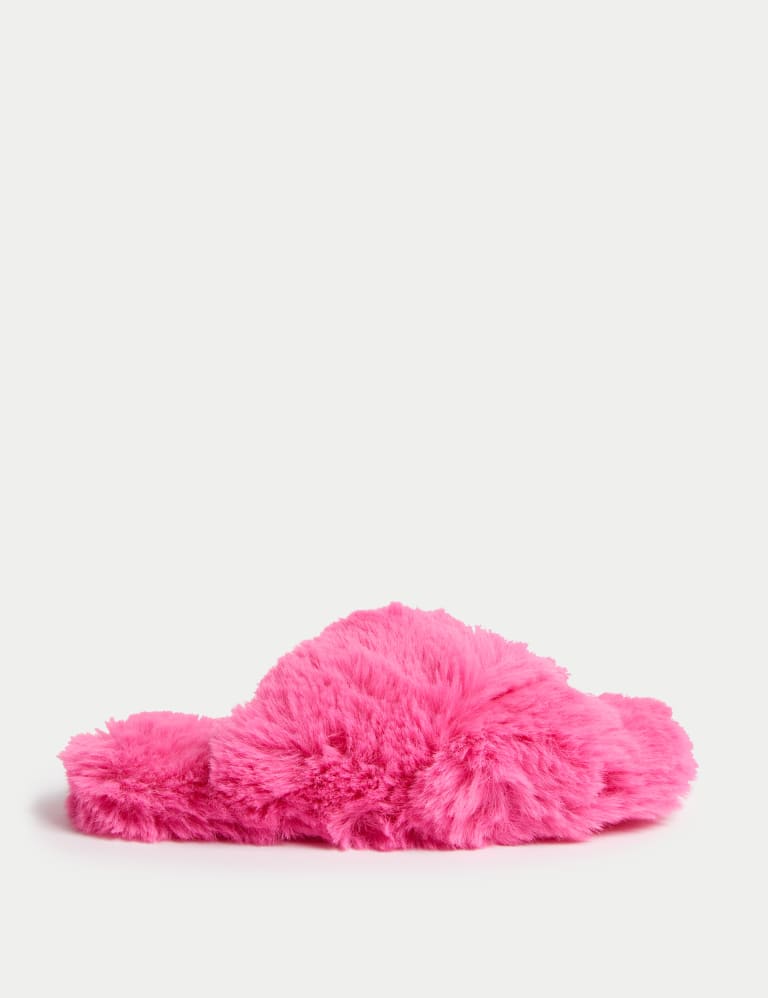 Kids' Faux Fur Slippers (13 Small - 6 Large) 1 of 4