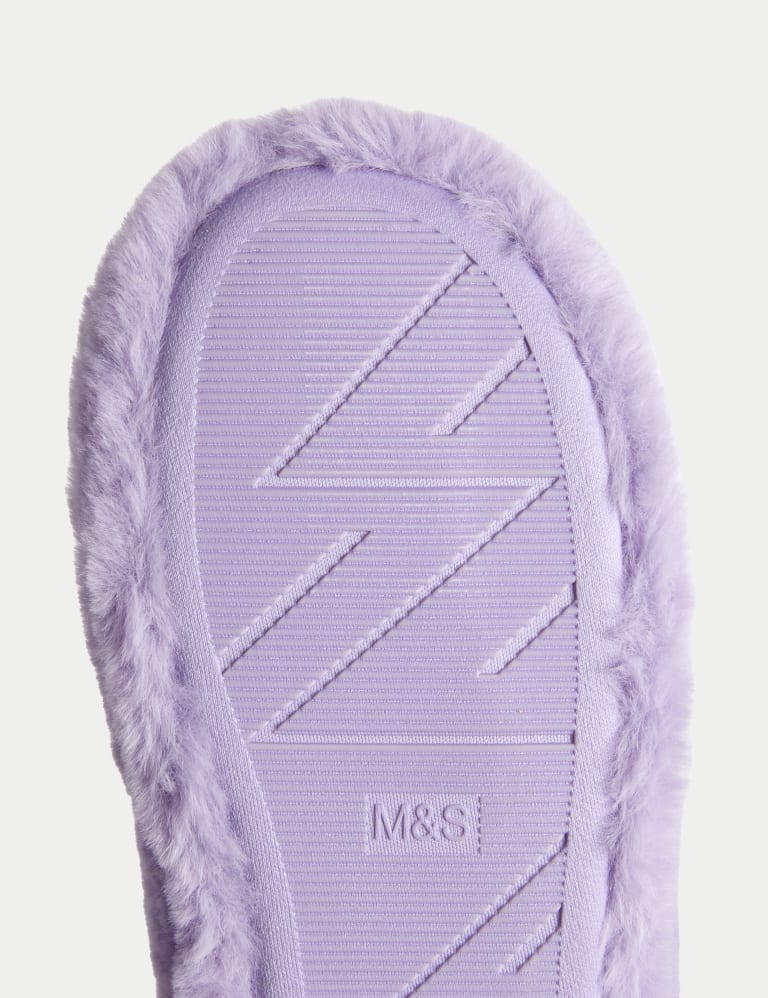 Kids' Faux Fur Slippers (13 Small - 6 Large) 4 of 4