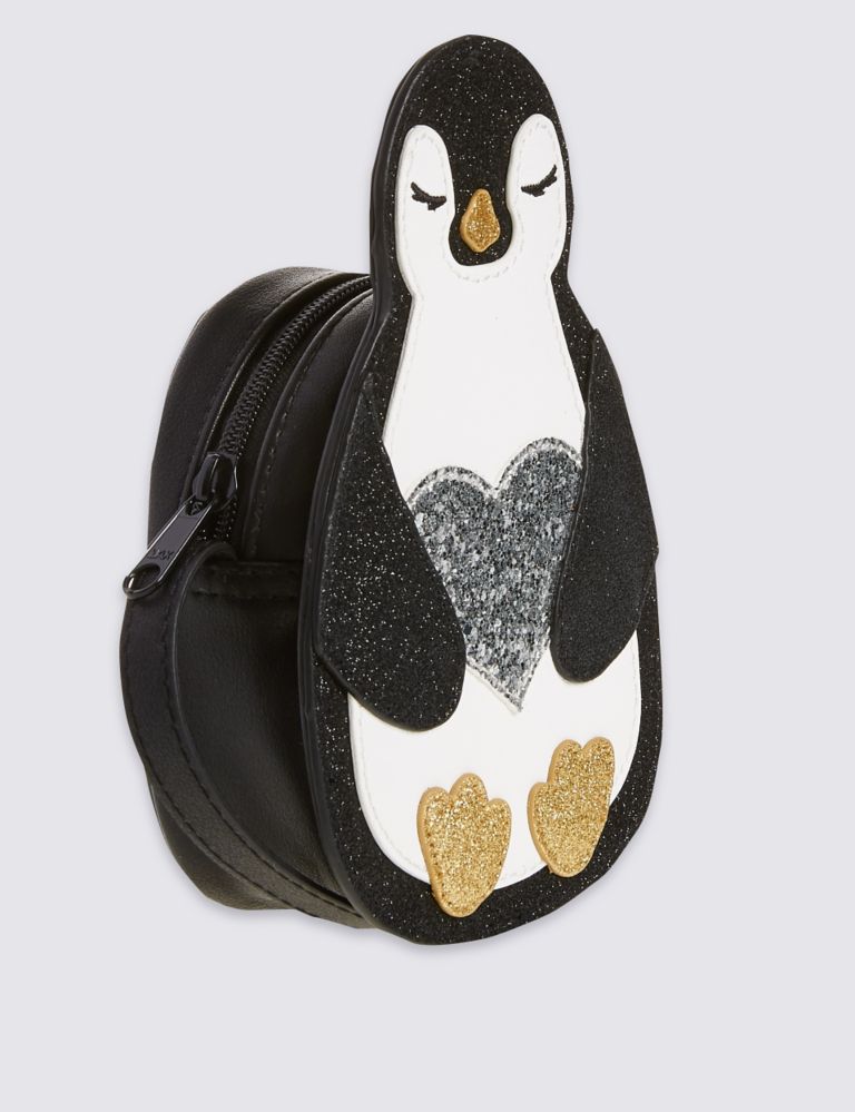Kids' Faux Leather Penguin Cross Body Bag 2 of 3