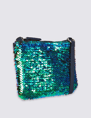 Kids' Faux Leather Sequin Phone Bag Image 2 of 3