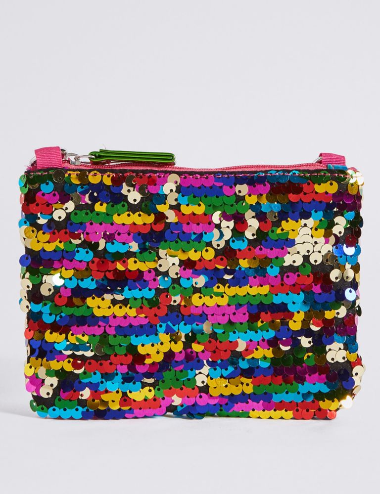 Kids’ Faux Leather Sequin Phone Bag 1 of 4