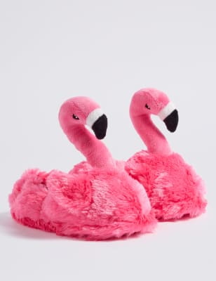 Kids Flamingo Slippers 13 Small 6 Large M S