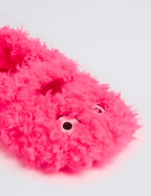 fluffy monster slippers