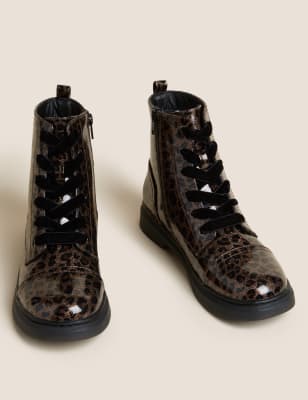 Kids' Freshfeet™ Animal Print Ankle Boots (1 Large - 6 Large) Image 2 of 4