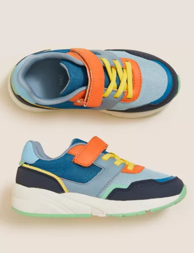 Kids' Freshfeet™ Colour Block Trainers (4 Small - 13 Small) 2 of 5