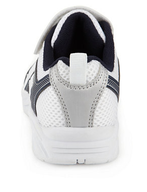 Kids' Freshfeet™ Lace & Riptape Trainers with Silver Technology Image 2 of 5