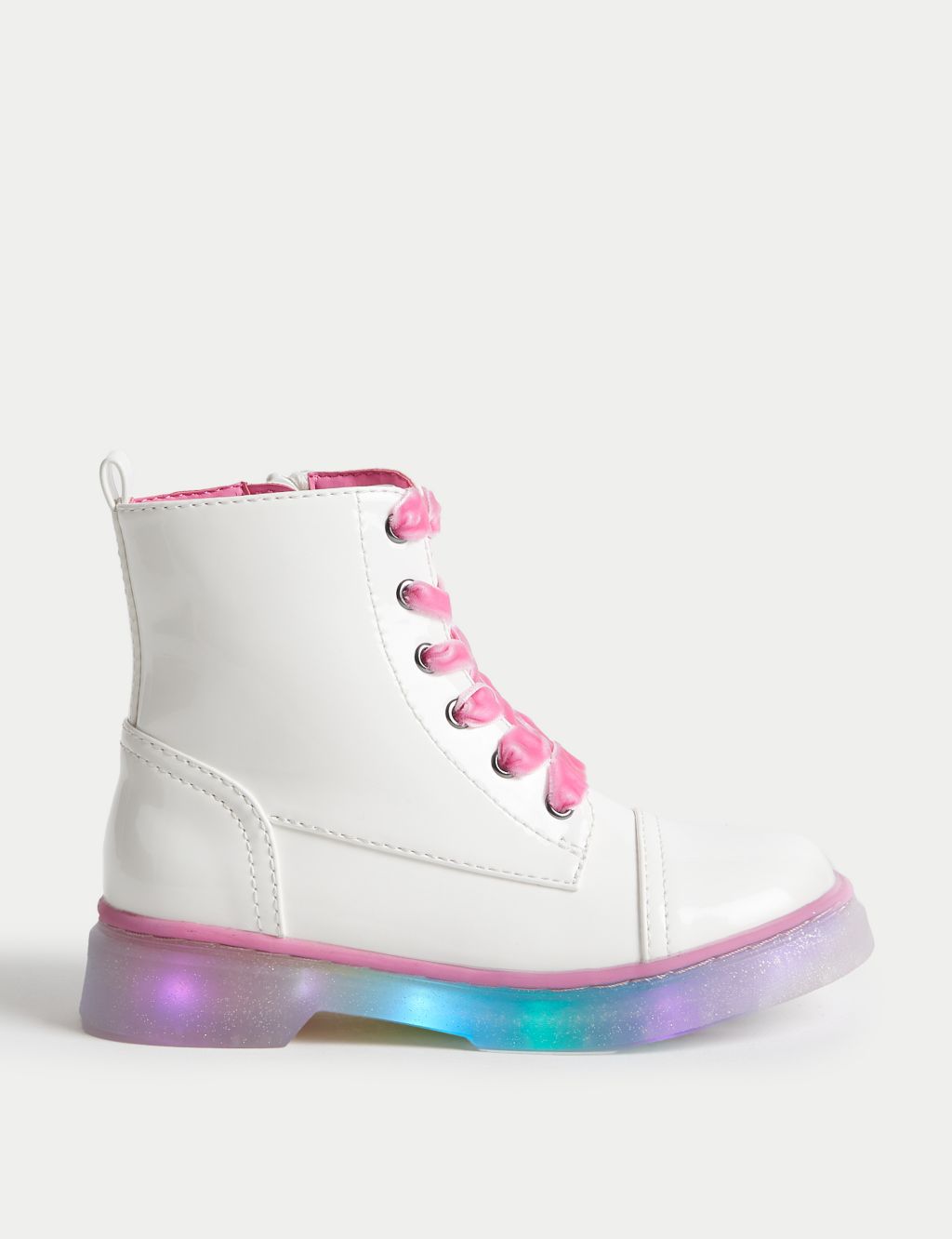 Girls Led Light Up Boots Kids Wedding Party Glitter Sneaker Shoes Xmas  Gifts