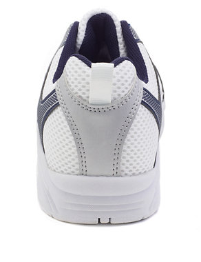 Kids' Freshfeet™ Scuff Resistant Lace Up Trainers with Silver Technology Image 2 of 5