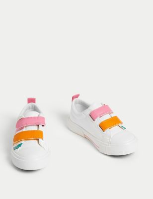 Kids’ Freshfeet™ Striped Riptape Trainers (4 Small - 2 Large) Image 2 of 4