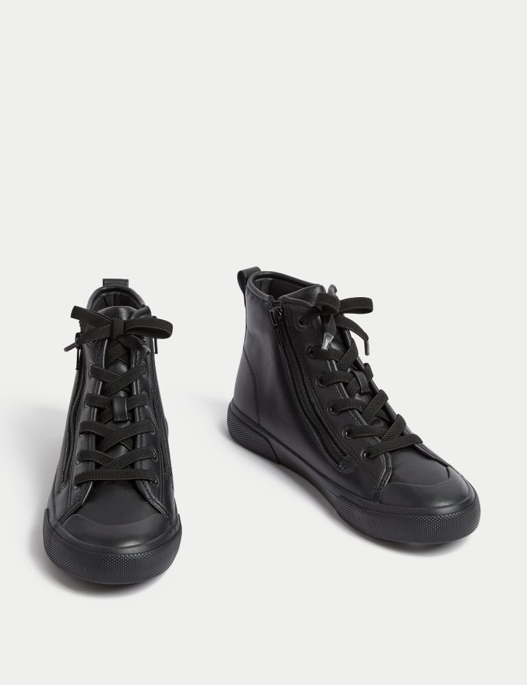 Kids Freshfeet Zip High Tops 5 Small 7 Large M S