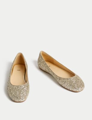 Kids' Glitter Ballet Pumps (3 Large - 6 Large) Image 2 of 4