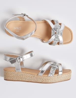 Glitter discount espadrilles sandals