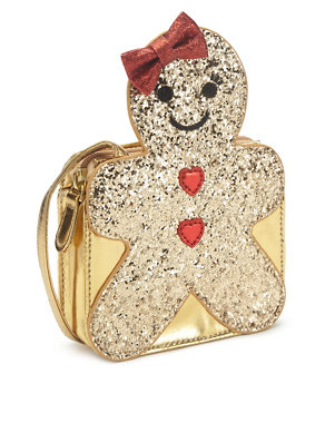 Kids' Glitter Gingerbread Cross Body Bag Image 2 of 4