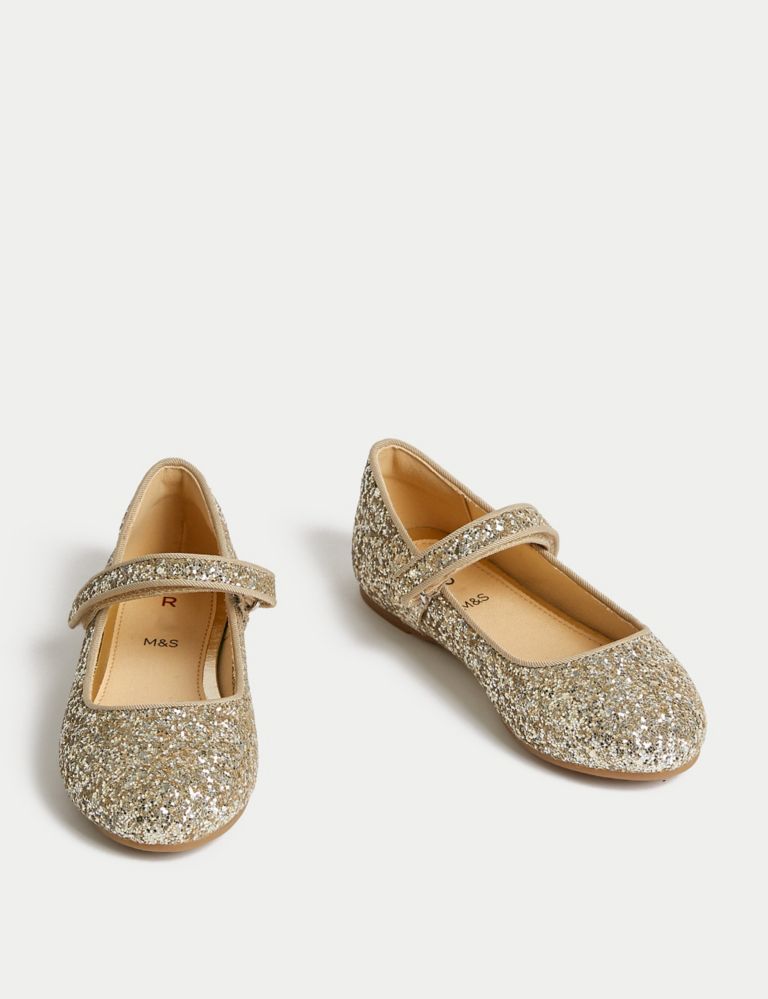 Kids' Glitter Mary Jane Shoes (4 Small - 2 Large) | M&S Collection | M&S