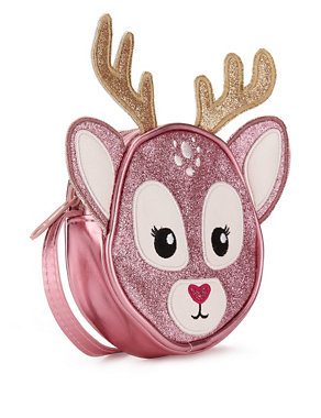 Kids' Glitter Reindeer Cross-Body Bag Image 2 of 4