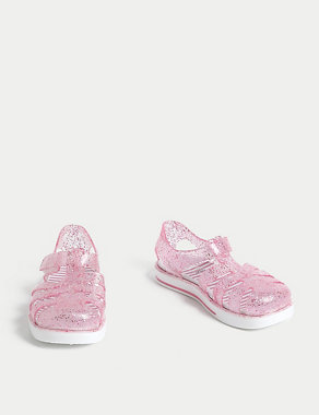 Kids' Glitter Riptape Jelly Sandals (4 Small - 13 Small) Image 2 of 4