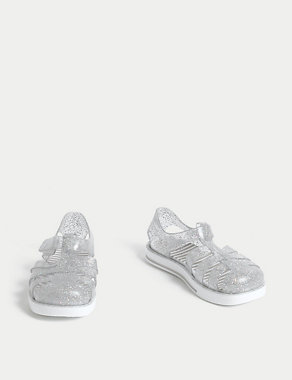 Kids' Glitter Riptape Jelly Sandals (4 Small - 13 Small) Image 2 of 4