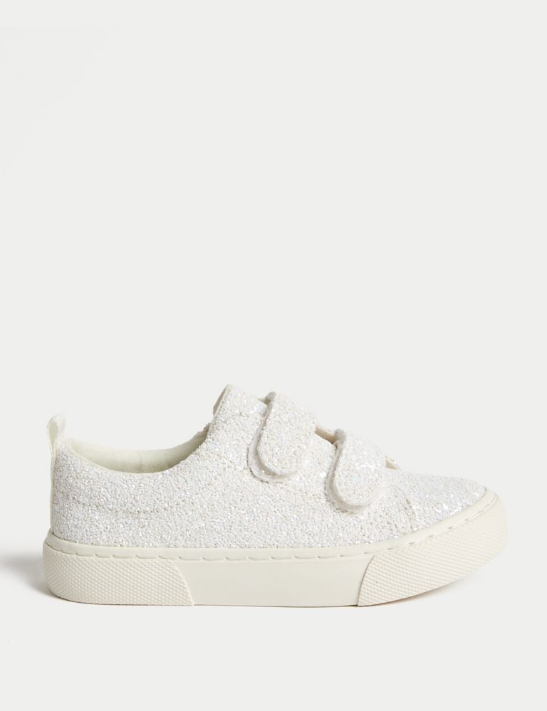 Kids' Glitter Riptape Trainers (4 Small - 2 Large) 1 of 4
