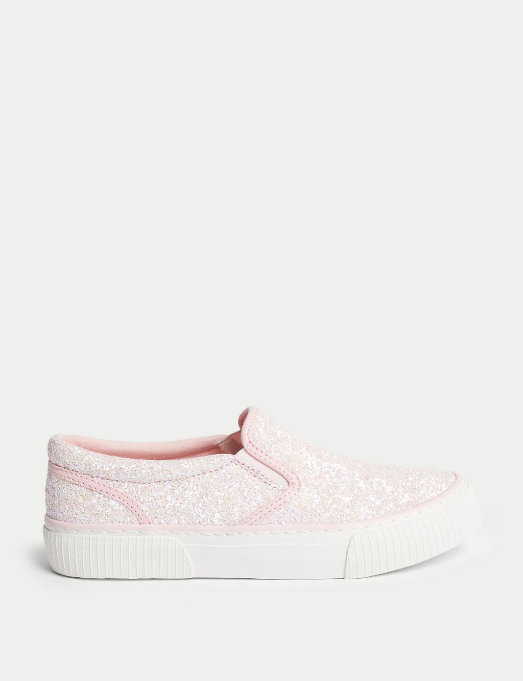 Kids' Glitter Slip-On Trainers (1 Large - 6 Large) 3 of 4