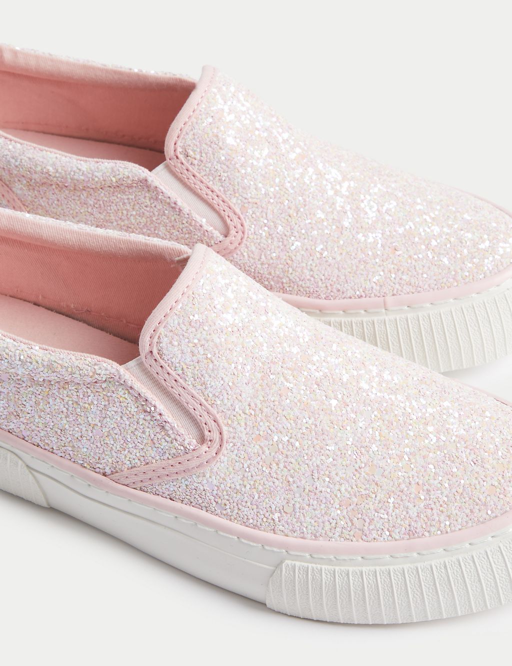 Kids' Glitter Slip-On Trainers (1 Large - 6 Large) 2 of 4