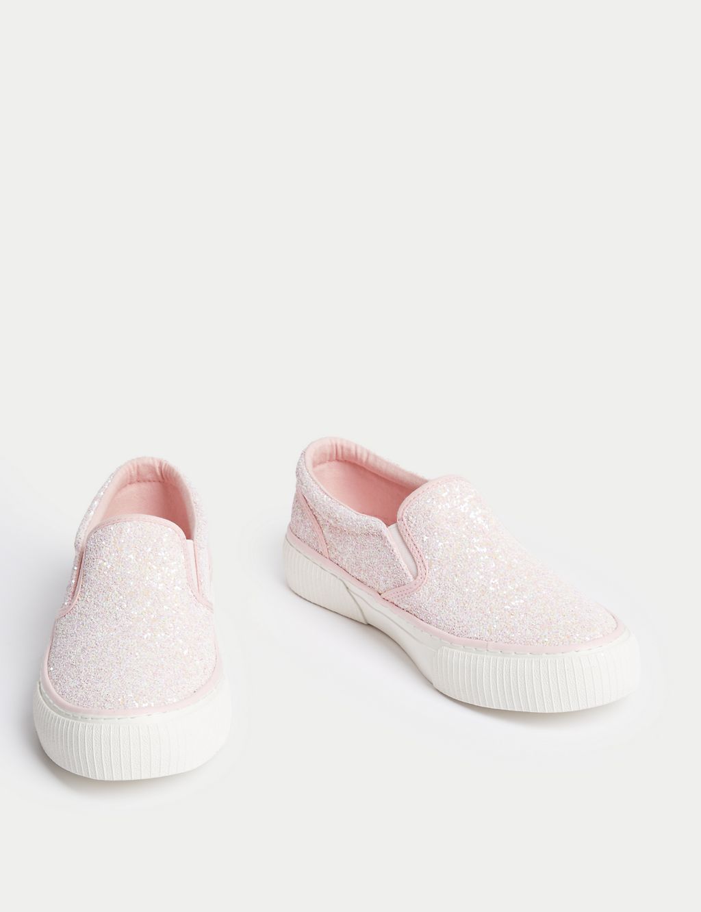 Kids' Glitter Slip-On Trainers (1 Large - 6 Large) 1 of 4