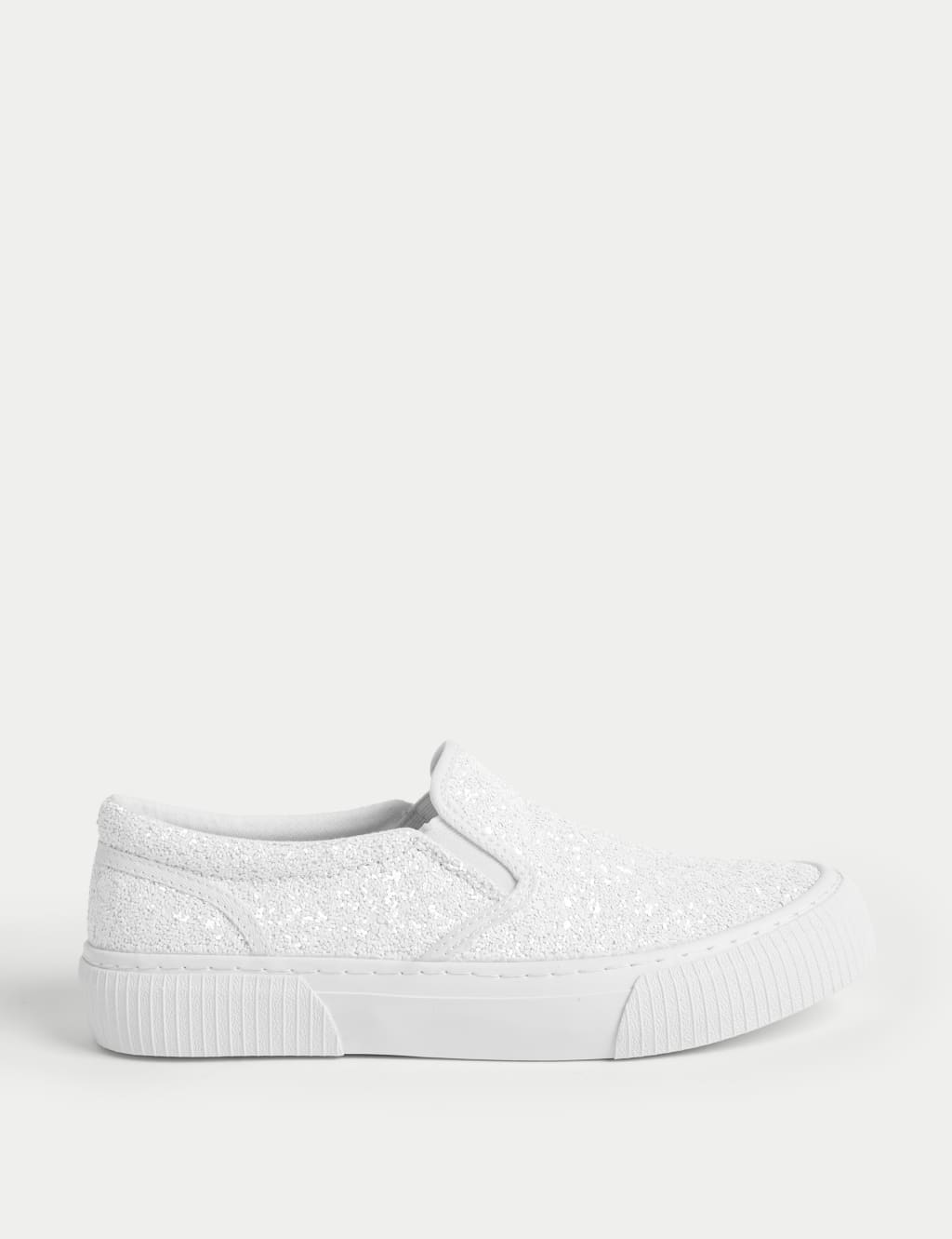 Black glitter slip on trainers sales