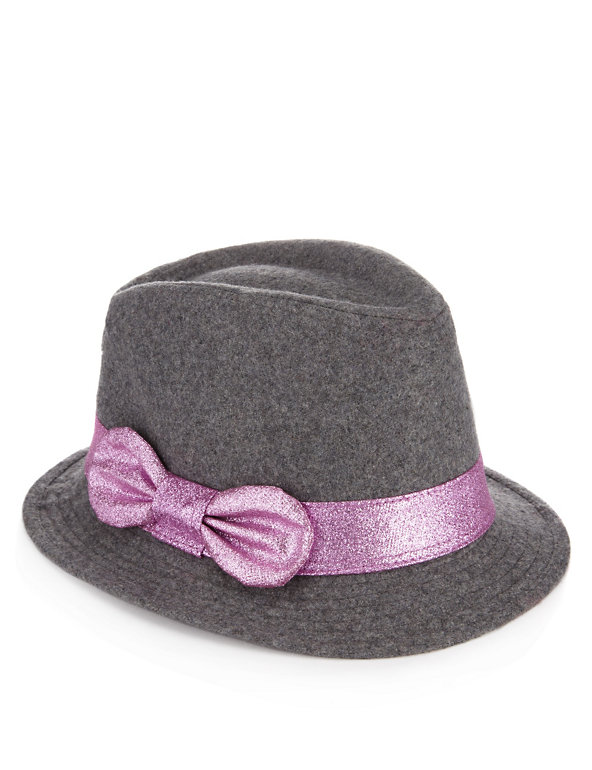 Kids' Glitter Trilby Hat with Wool Image 1 of 1