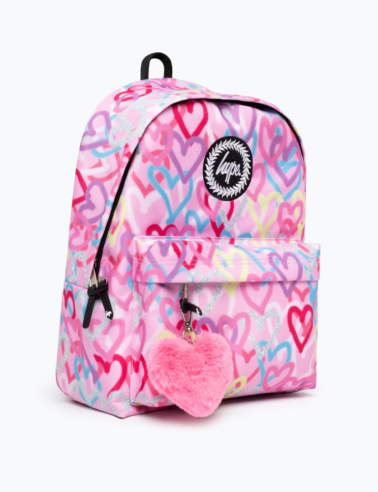 Black & Pink Hype Hearts Drip Backpack Bags