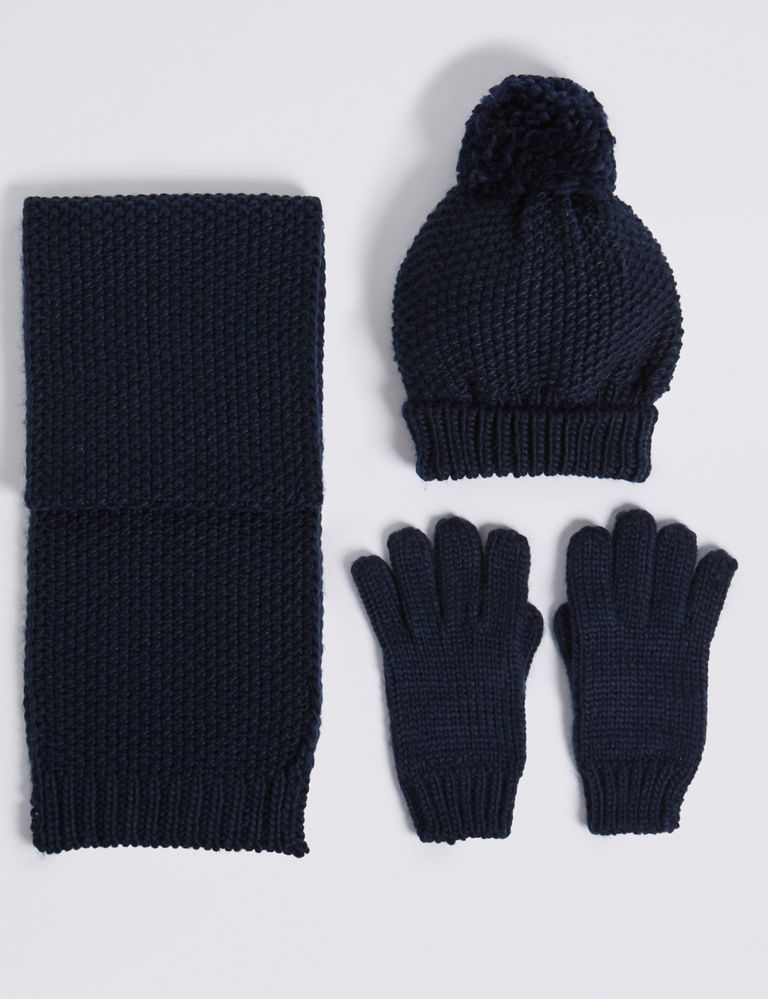 Kids' Hat & Scarf with Gloves Set 1 of 1