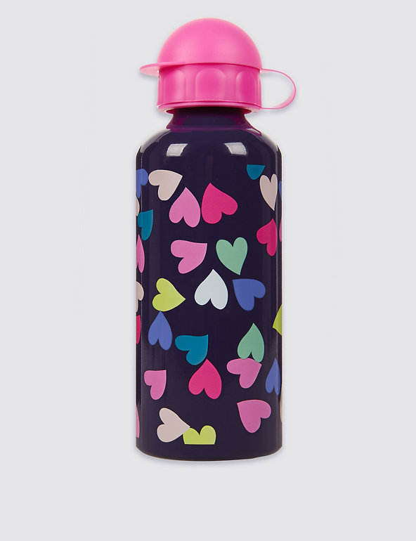 Kids' Heart Print Water Bottle Image 1 of 2