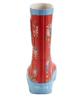 Kids' Hello Kitty Floral Welly Boots Image 2 of 5