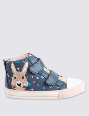 Kids' High Top Bunny Trainers Image 2 of 6