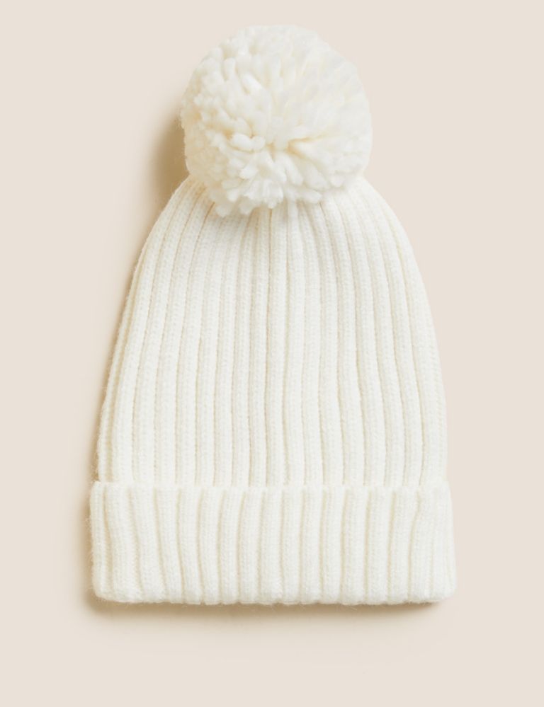 Oversized chunky knit beanie. Bobble Hat Unisex Pink Navy Cream Hat Winter  Essential Cute Fashion Gifts Warm Cosy chunky yarn luxury pom pom
