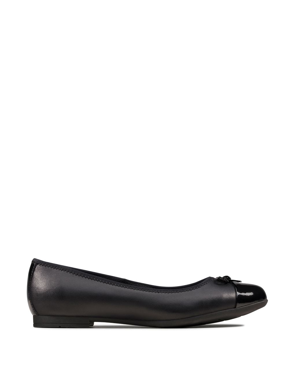 Kids' Leather Bow Ballet Pumps (3 Small - 5½ Small) | CLARKS | M&S