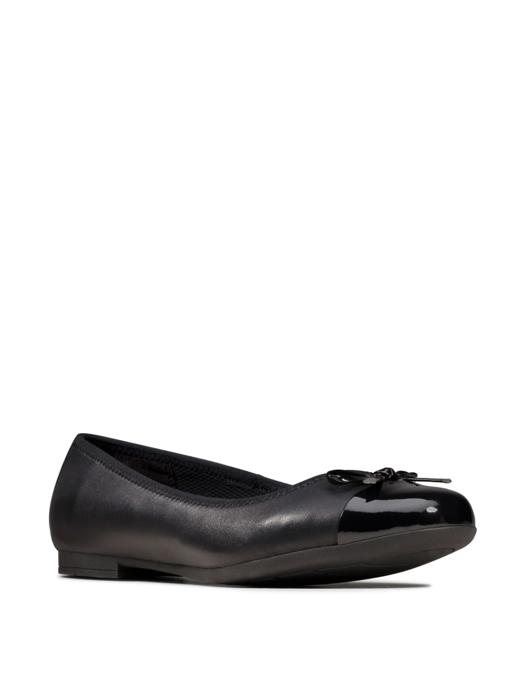 Kids Leather Bow Ballet Pumps 3 Small 5 Small CLARKS M S