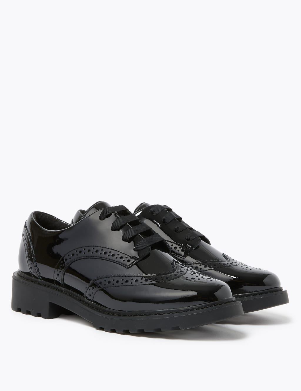 Kids Leather Brogue School Shoes 13 Small 7 Large M S