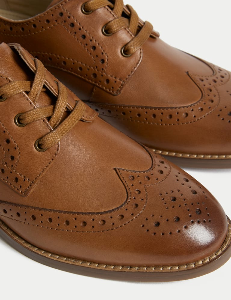 Kids tan brogues discount