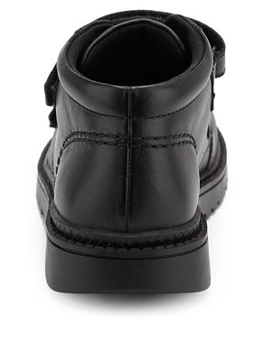 Kids' Leather Chunky Riptape Ankle Boots Image 2 of 5