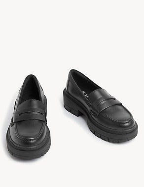 Kids' Leather Chunky School Loafer (13 Small - 7 Large) Image 2 of 5